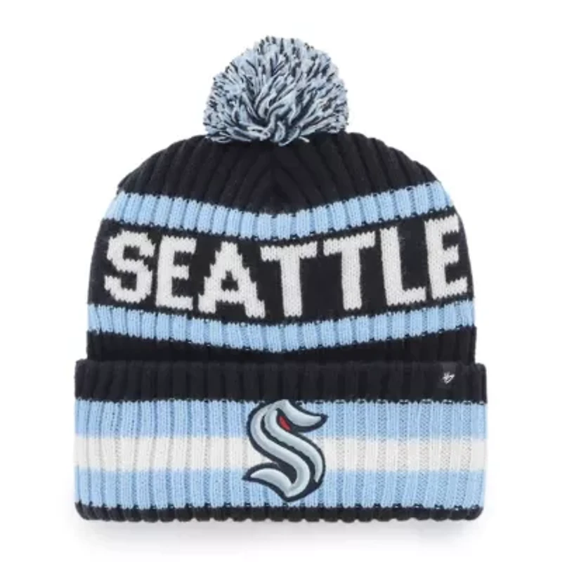 NHL Seattle Kraken Bering Cuffed Knit Hat with Pom