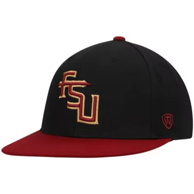 NCAA Black/Garnet Florida State Seminoles Team Color Two-Tone Fitted Hat