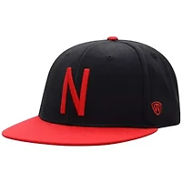 NCAA Black/Scarlet Nebraska Huskers Team Color Two-Tone Fitted Hat