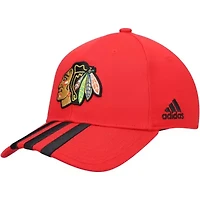 NHL Chicago Blackhawks Locker Room Three Stripe Adjustable Hat