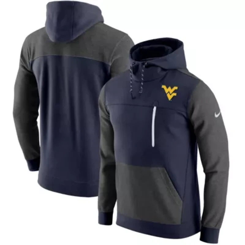 NCAA Nike West Virginia Mountaineers AV-15 2.0 Slim Fit Pullover Hoodie