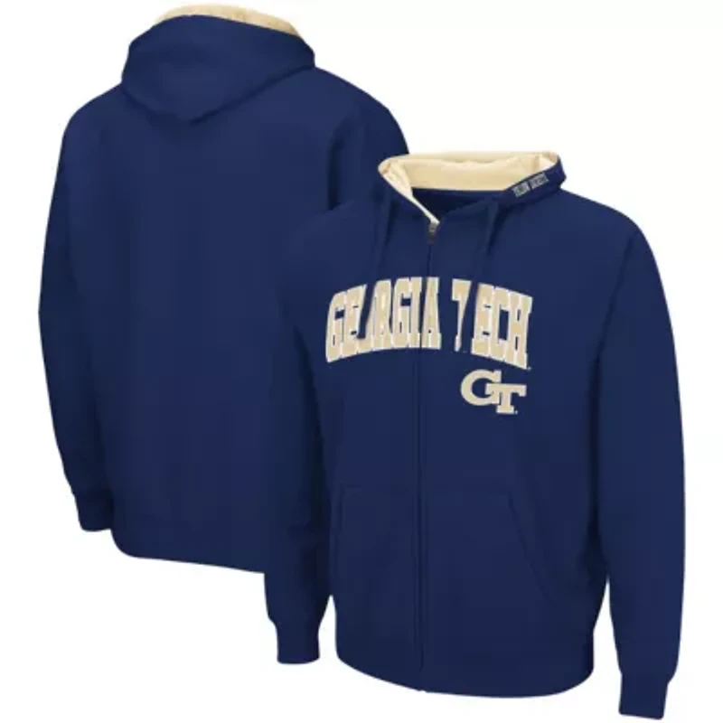 Georgia Tech Yellow Jackets NCAA Arch & Logo 3.0 Full-Zip Hoodie
