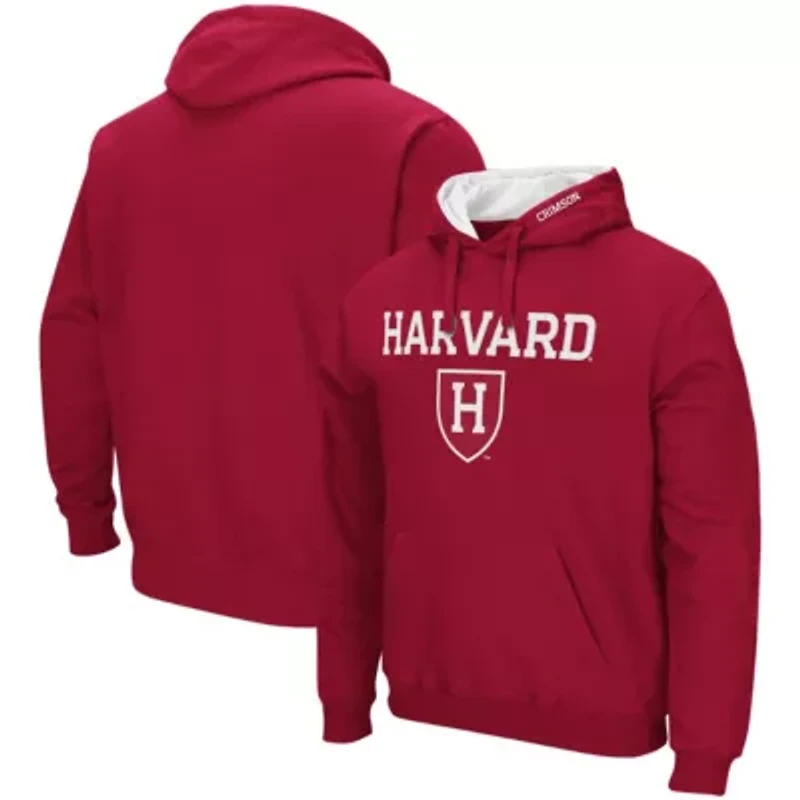 Harvard Crimson NCAA Arch and Logo Pullover Hoodie