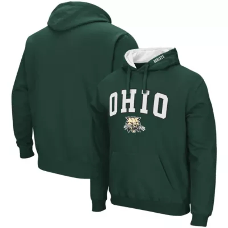NCAA Ohio Bobcats Arch and Logo Pullover Hoodie