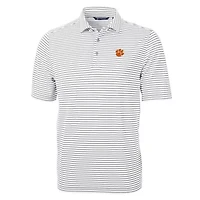 NCAA Clemson Tigers Virtue Eco Pique Stripe Recycled Polo