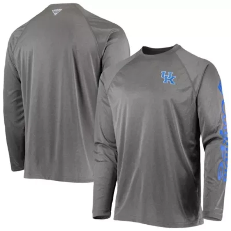 NCAA Kentucky Wildcats Terminal Tackle Omni-Shade Raglan Long Sleeve T-Shirt