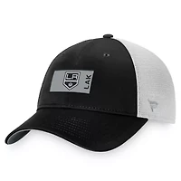 NHL Fanatics Black/White Los Angeles Kings Authentic Pro Rink Trucker Snapback Hat