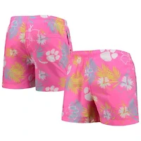 NCAA Clemson Tigers Neon Floral Swim Trunks