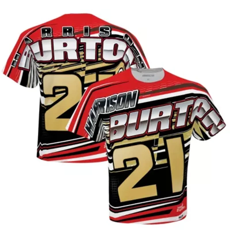 NASCAR Checkered Flag Harrison Burton Sublimated Speedster T-Shirt