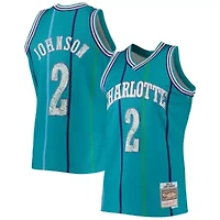 NBA Larry Johnson Charlotte Hornets 1996/97 Hardwood Classics 75th Anniversary Diamond Swingman Jersey