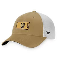 NHL Fanatics Gold/White Vegas Golden Knights Authentic Pro Trucker Snapback Hat