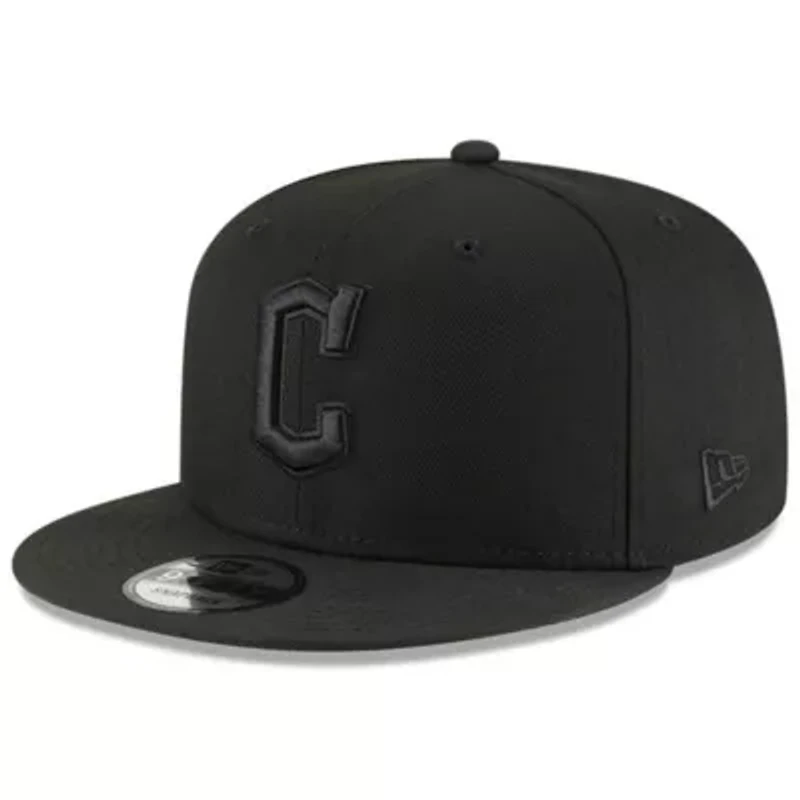 MLB Black/Black Cleveland Guardians 9FIFTY Snapback Adjustable Hat