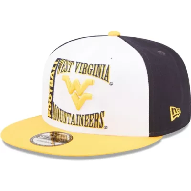 NCAA White/Navy West Virginia Mountaineers Retro Sport 9FIFTY Snapback Hat