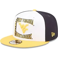 NCAA White/Navy West Virginia Mountaineers Retro Sport 9FIFTY Snapback Hat