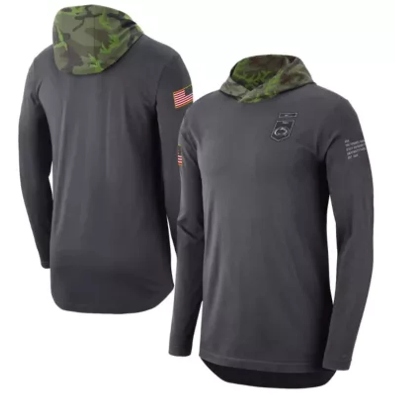 NCAA Nike Penn State Nittany Lions Military Long Sleeve Hoodie T-Shirt