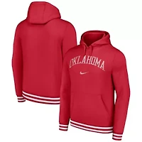 NCAA Nike Oklahoma Sooners Distressed Sketch Retro Fitted Pullover Hoodie