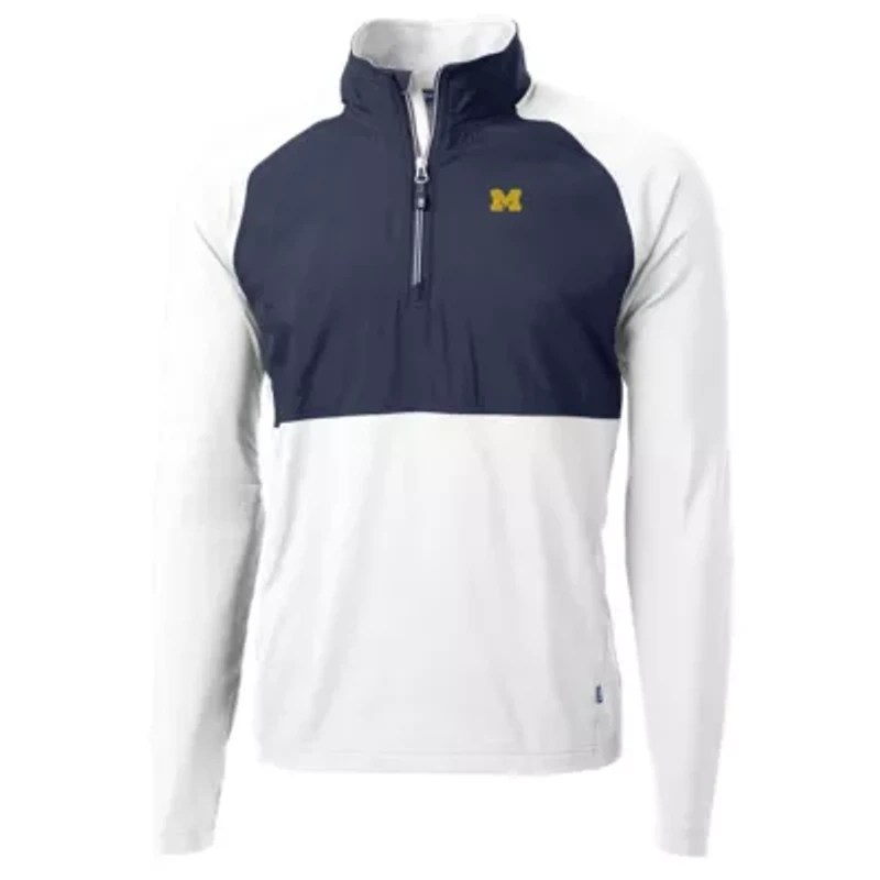 NCAA Michigan Wolverines Adapt Eco Knit Hybrid Recycled Quarter-Zip Pullover Top