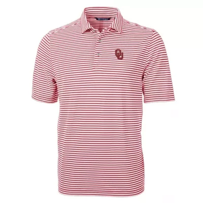NCAA Oklahoma Sooners Virtue Eco Pique Stripe Recycled Polo