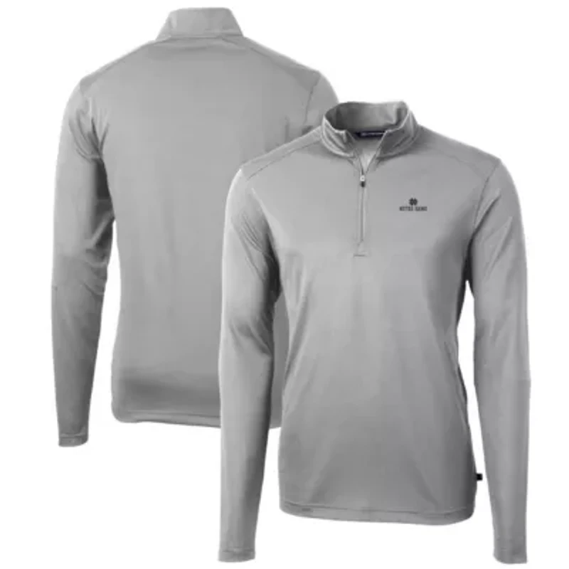 NCAA Notre Dame Fighting Irish Big & Tall Virtue Eco Pique Recycled Quarter-Zip Pullover Top