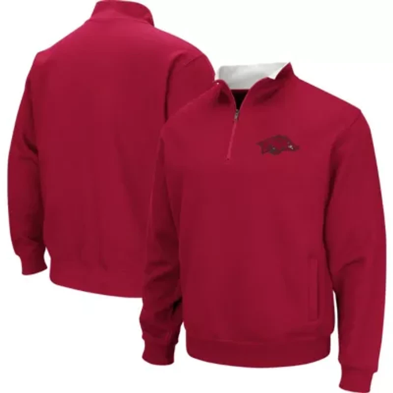 NCAA Arkansas Razorbacks Big & Tall Tortugas Logo Quarter-Zip Sweatshirt