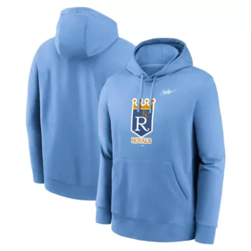 MLB Nike Light Kansas City Royals Cooperstown Collection Pullover Hoodie