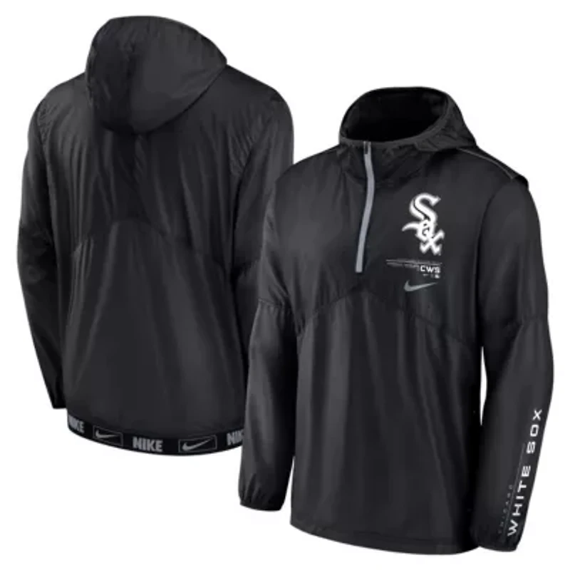 Chicago White Sox MLB Nike Authentic Night Game Performance Half-Zip Windbreaker