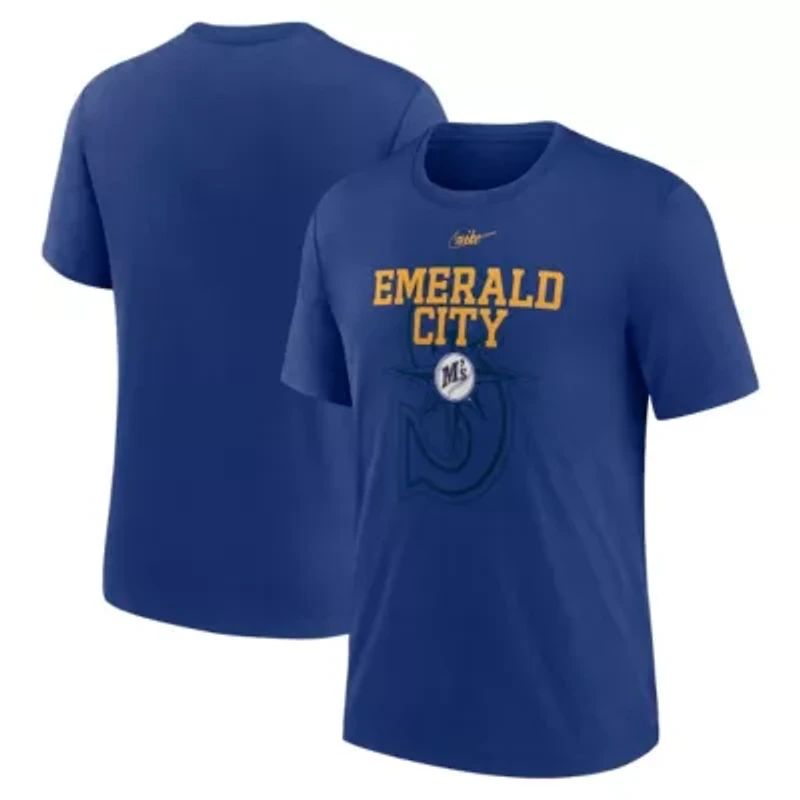 MLB Nike Seattle Mariners Rewind Retro Tri-Blend T-Shirt
