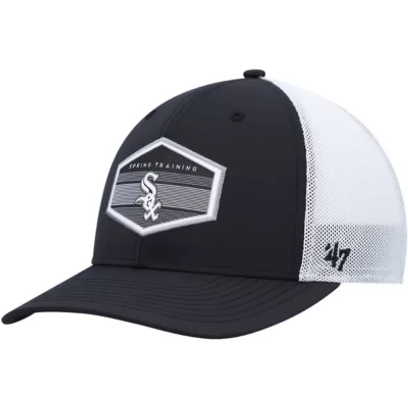 Chicago White Sox MLB Black/White Chicago Sox Spring Training Burgess Trucker Adjustable Hat