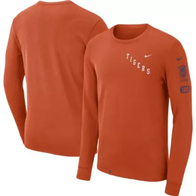 NCAA Nike Clemson Tigers Repeat Logo 2-Hit Long Sleeve T-Shirt