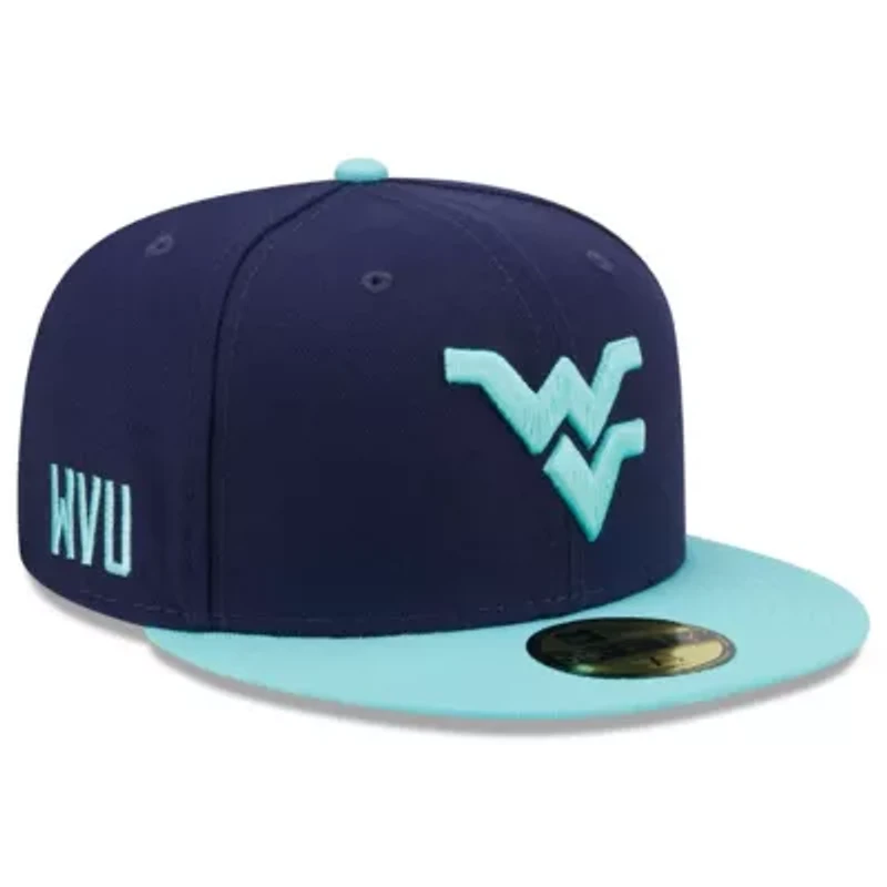 NCAA Navy/Light West Virginia Mountaineers 59FIFTY Fitted Hat