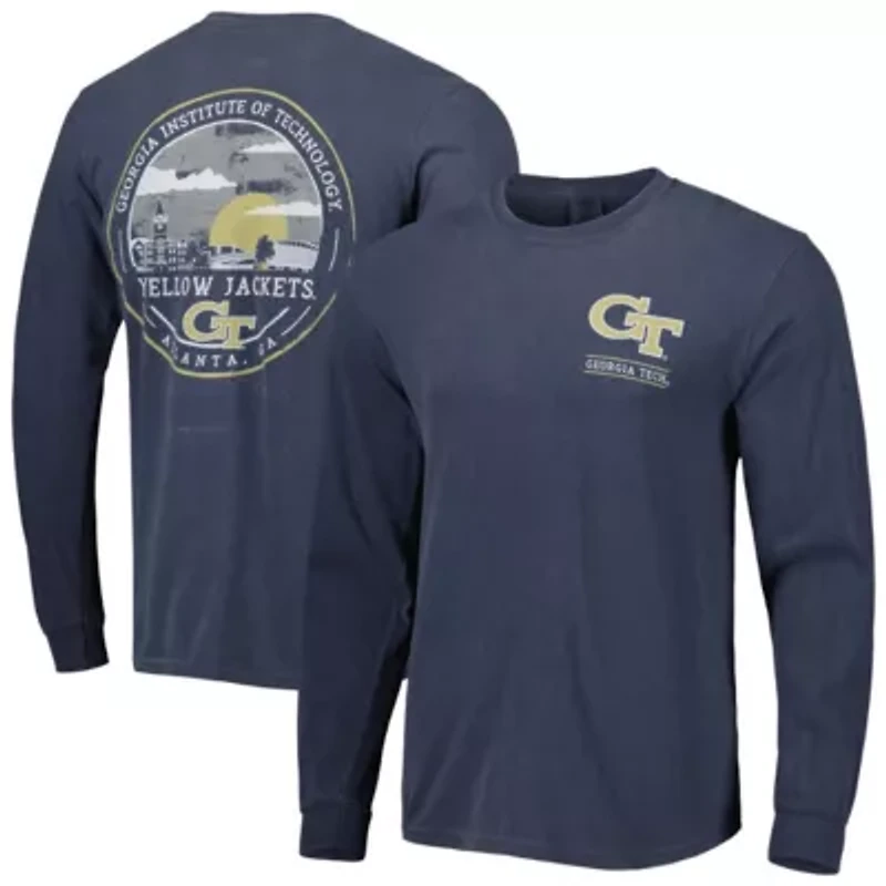 Georgia Tech Yellow Jackets NCAA Circle Campus Scene Long Sleeve T-Shirt