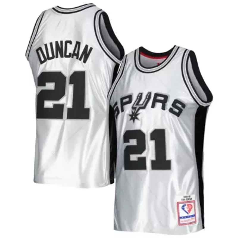 NBA Tim Duncan San Antonio Spurs 1998/99 Hardwood Classics 75th Anniversary Swingman Jersey
