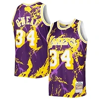 NBA Shaquille O'Neal Los Angeles Lakers 1996/97 Hardwood Classics Marble Swingman Jersey