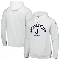 NCAA Under Armour Jackson State Tigers Coaches Prime Fleece Raglan Pullover Hoodie