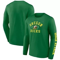 NCAA Fanatics Apple Oregon Ducks Modern Arch 2-Hit Long Sleeve T-Shirt