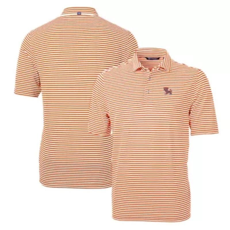 NCAA Clemson Tigers Throwback Logo Virtue Eco Pique Stripe Recycled Polo