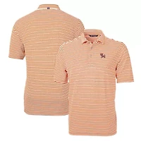 NCAA Clemson Tigers Throwback Logo Virtue Eco Pique Stripe Recycled Polo