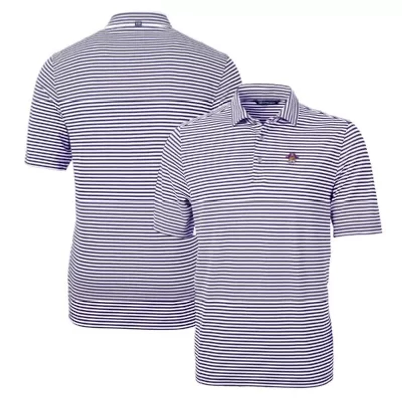 East Carolina Pirates NCAA ECU Throwback Logo Virtue Eco Pique Stripe Recycled Polo