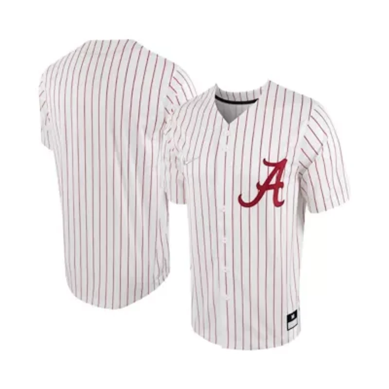 Alabama Crimson Tide NCAA Nike Pinstripe Replica Full-Button Baseball Jersey