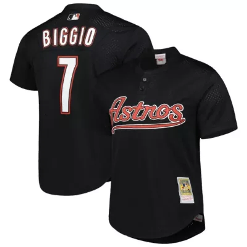 MLB Craig Biggio Houston Astros Cooperstown Collection Mesh Batting Practice Jersey