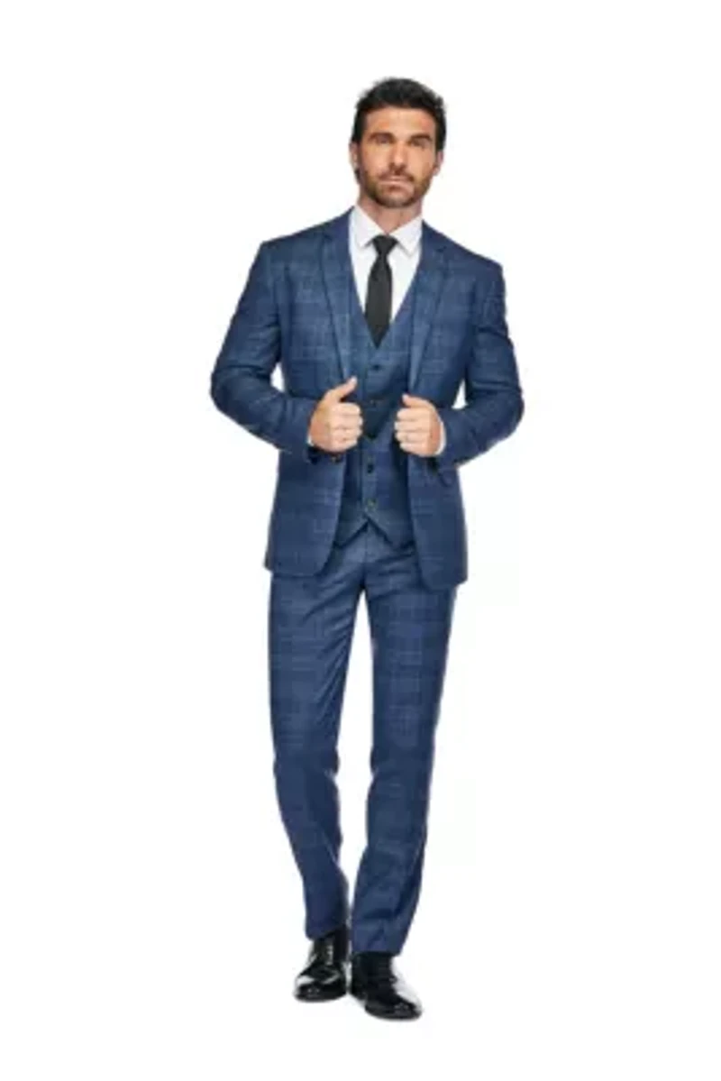 Men's Slim Fit 3PC Check Suit