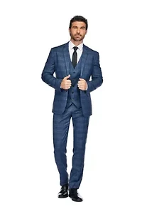 Men's Slim Fit 3PC Check Suit