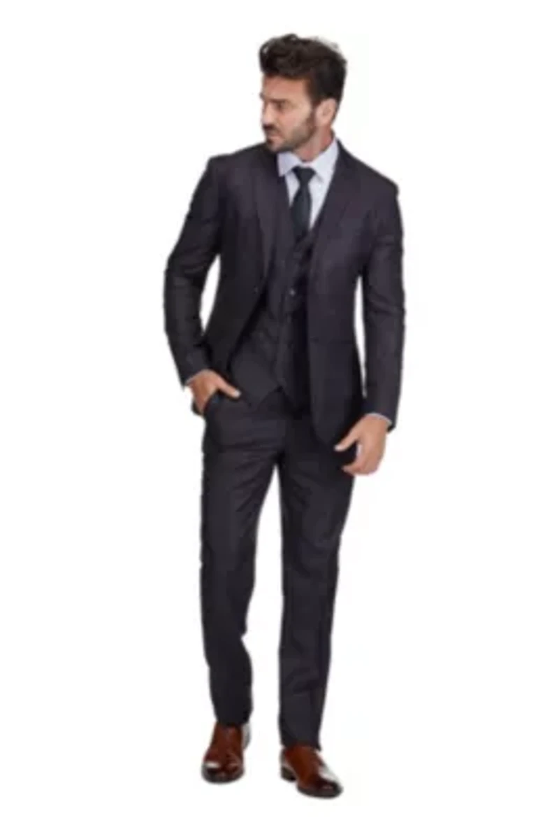 Men's Slim Fit 3PC Tailored Check Suit