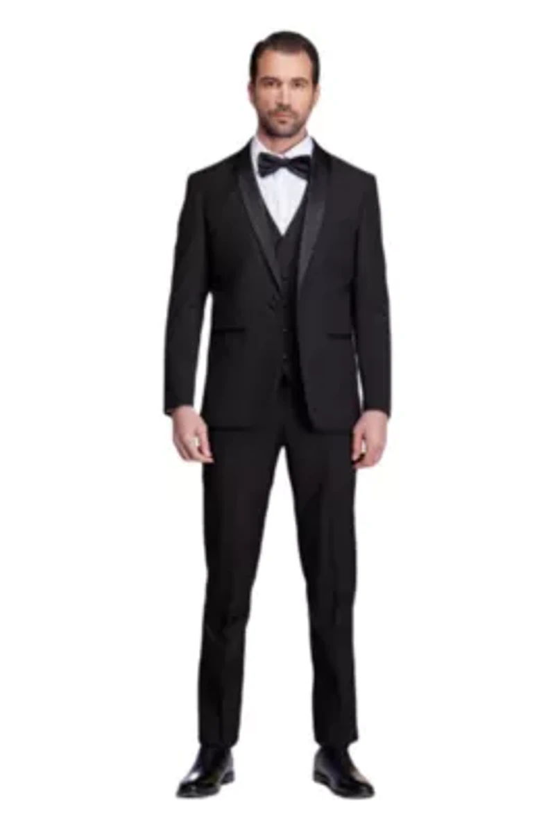 Men's Premium 3 Pc Shawl Lapel Slim Fit Tuxedo Set