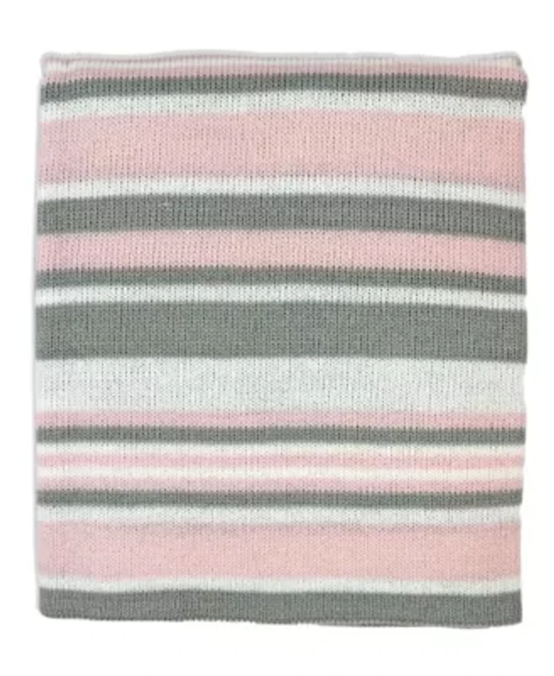 Baby Boys and Girls Striped Knit Blanket