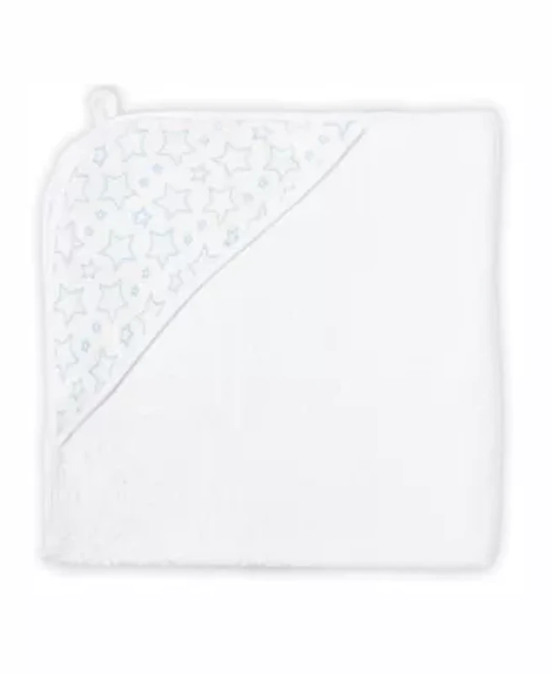 Baby Boys and Girls Star Muslin Lined Hooded Towel
