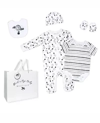 Baby Boys and Girls Hot Air Balloons Layette, 5 Piece Set