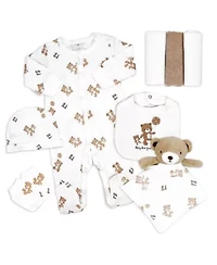 Baby Boys and Girls 8 Piece Natural Layette Gift Set
