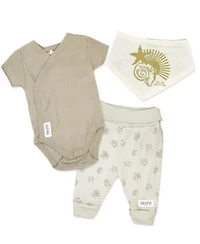 Baby Boys and Girls Organic Cotton  Sun Sea 3 Piece Layette Set