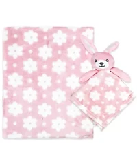 Baby Boys and Girls Plush Blanket with Nunu Lovey Toy